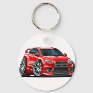 Mitsubishi Evo Red Car Key Ring