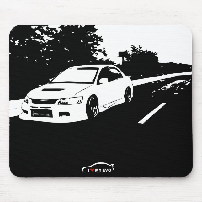Mitsubishi Lancer Evolution 9 - I Love my EVO Mouse Mat (Front)