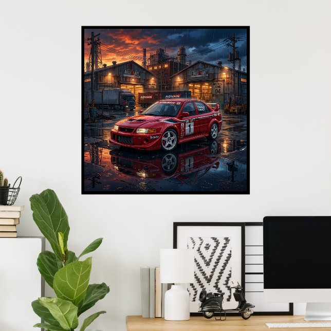 Mitsubishi Lancer Evolution VI Poster (Home Office)