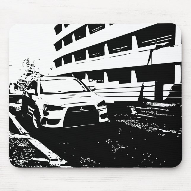 Mitsubishi Lancer Evolution x - I Love my EVO Mouse Mat (Front)