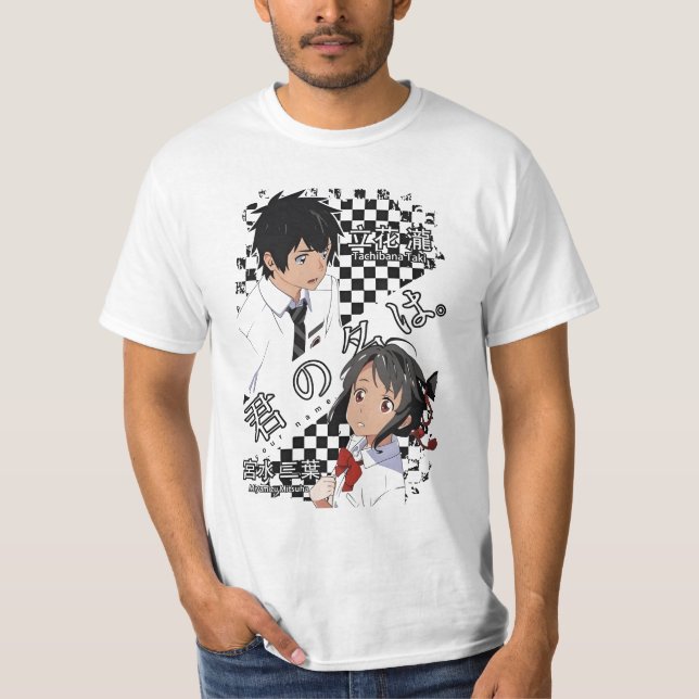 Mitsuha Miyamizu face anime T-Shirt (Front)