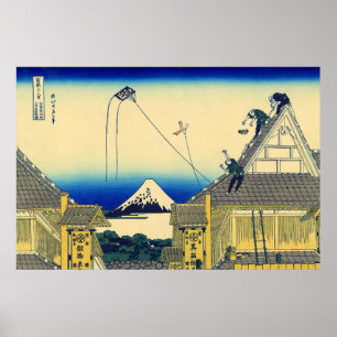 Mitsui Shop Suruga in Edo Katsushika Hokusai 1830 Poster