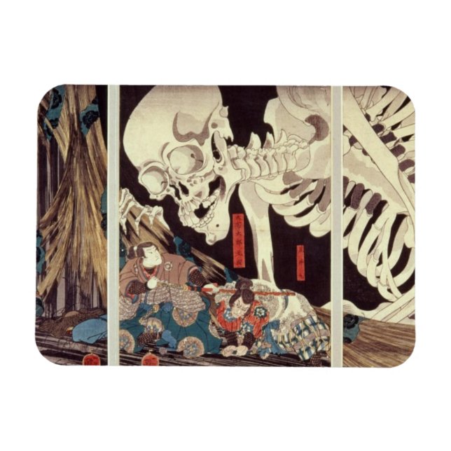 Mitsukini Defying the Skeleton Spectre, c.1845 Magnet (Horizontal)