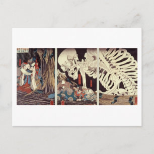 Mitsukini Defying the Skeleton Spectre, c.1845 Postcard