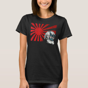 Mitsune Japanese Cat Chilling Mask Art Sunset Anim T-Shirt