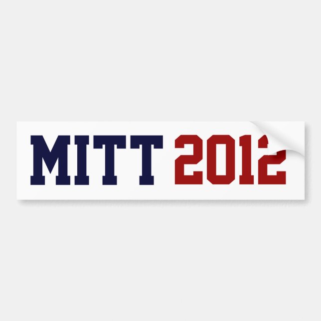 MITT 2012 BUMPER STICKER (Front)