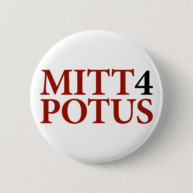 Mitt 4 POTUS 6 Cm Round Badge (Front)