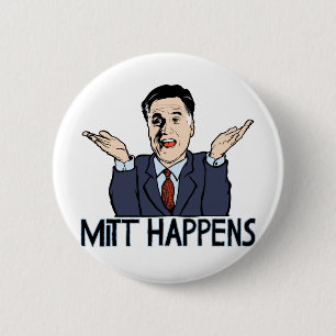 Mitt Happens 6 Cm Round Badge