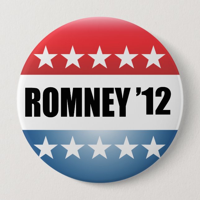 MITT ROMNEY 10 CM ROUND BADGE (Front)