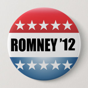 MITT ROMNEY 10 CM ROUND BADGE