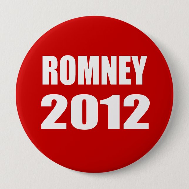 MITT ROMNEY 2012 10 CM ROUND BADGE (Front)