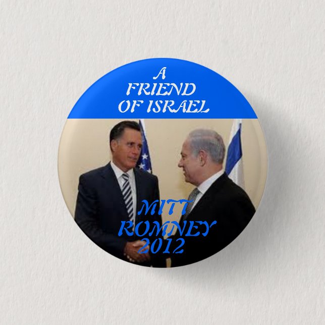 MITT ROMNEY 2012 3 CM ROUND BADGE (Front)