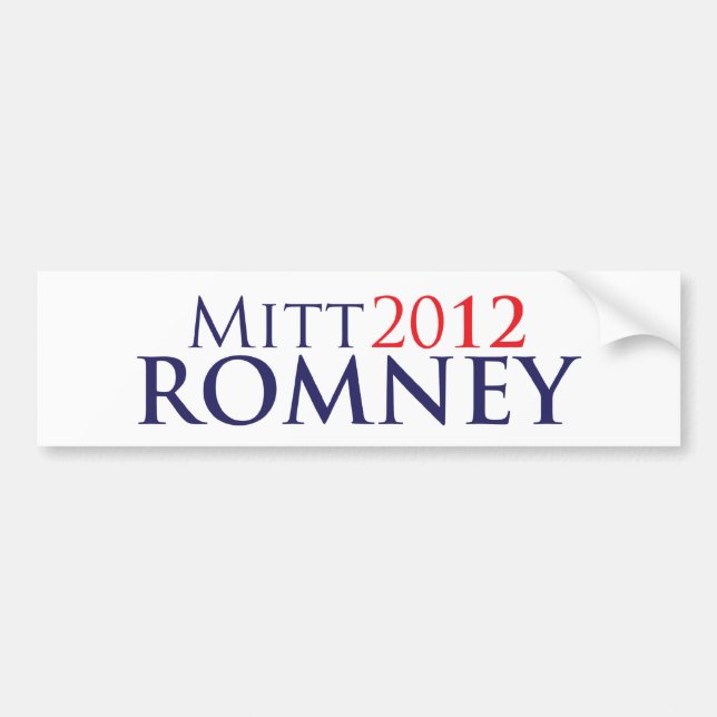 Mitt Romney 2012 Bumper Sticker (Front)