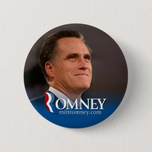 Mitt Romney 2012 - photo pinback 6 Cm Round Badge