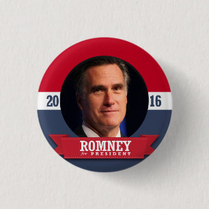 MITT ROMNEY 2016 3 CM ROUND BADGE