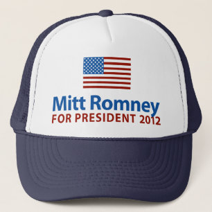 Mitt Romney American Flag Trucker Hat
