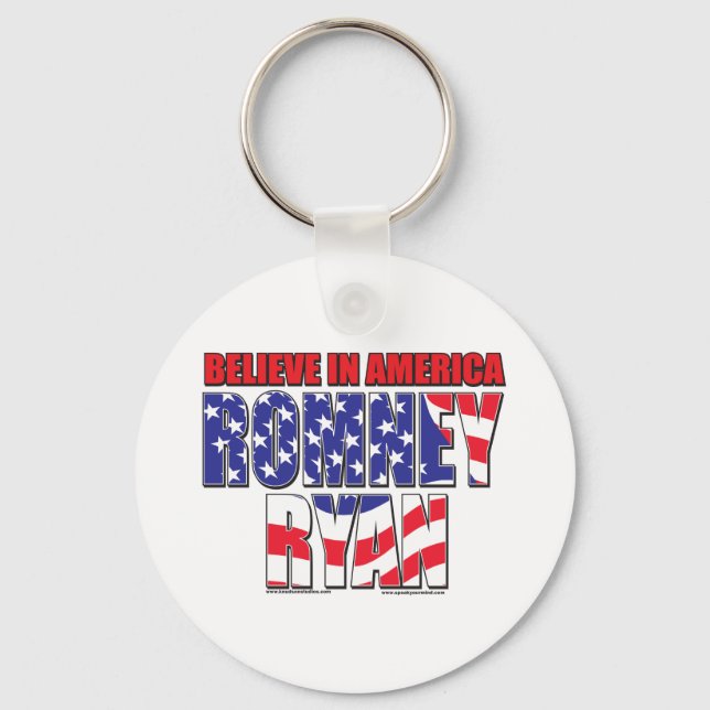 Mitt Romney and Paul Ryan Key Ring (Front)