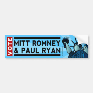 Mitt Romney and Paul Ryan Liberty Bumper Sticker
