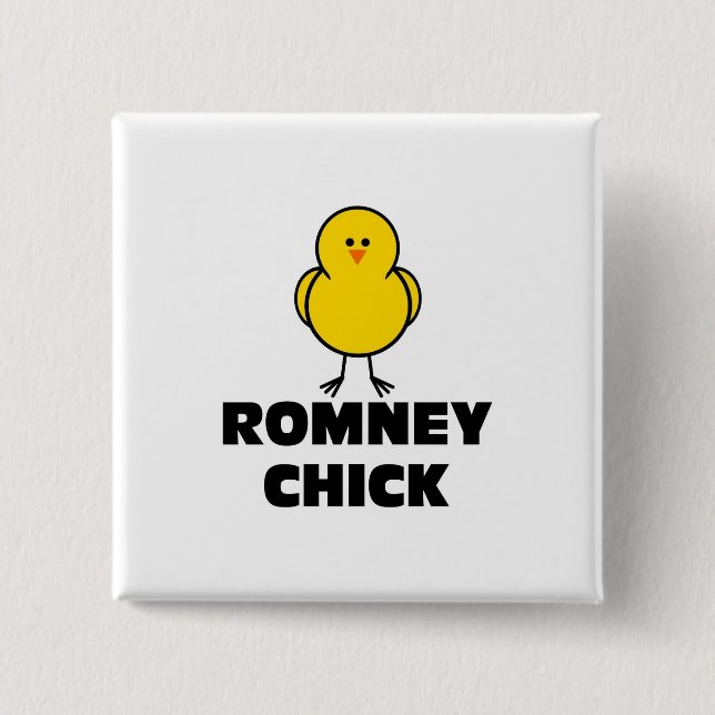 Mitt Romney Chick 15 Cm Square Badge (Front)