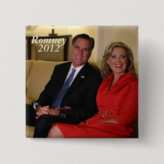 Mitt Romney for president! 15 Cm Square Badge (Front)