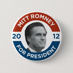 Mitt Romney For President 2012 6 Cm Round Badge