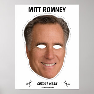 MITT ROMNEY Halloween Mask Poster