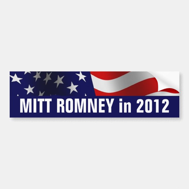 Mitt Romney in 2012 Bumper Sticker (Front)