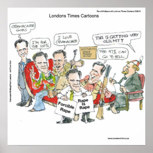 Mitt Romney In Therapy Funny Poster