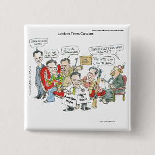 Mitt Romney In Therapy Funny Tees Cards Gifts Etc 15 Cm Square Badge
