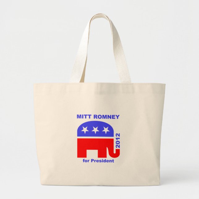 Mitt Romney Large Tote Bag (Front)