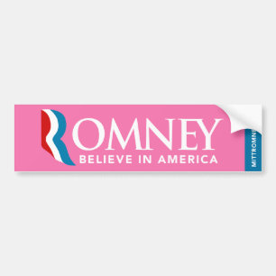 Mitt Romney Logo Believe In America Bumper Sticker
