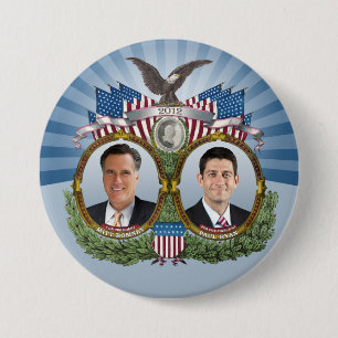 Mitt Romney Paul Ryan Jugate 7.5 Cm Round Badge