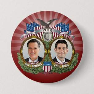 Mitt Romney Paul Ryan Photo 7.5 Cm Round Badge