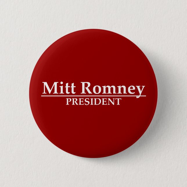 Mitt Romney President 6 Cm Round Badge (Front)