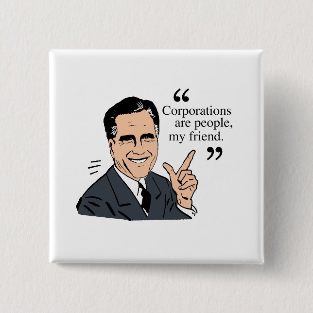 Mitt Romney Quotes color 15 Cm Square Badge (Front)