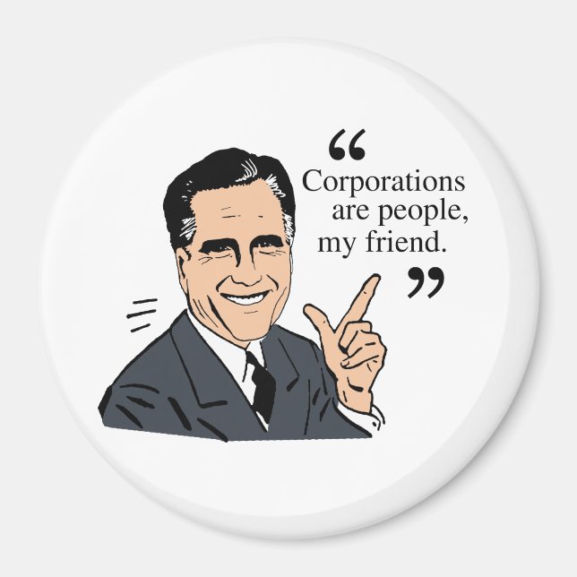 Mitt Romney Quotes colour Magnet (Front)