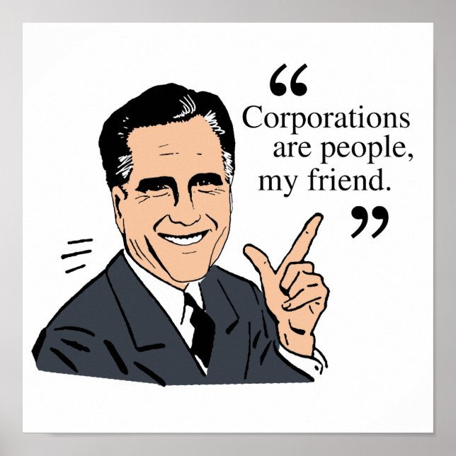 Mitt Romney Quotes colour Poster (Front)
