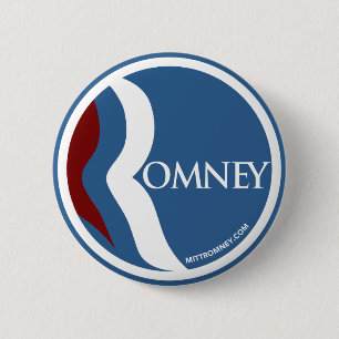 Mitt Romney "R" Logo Circle (Blue) 6 Cm Round Badge