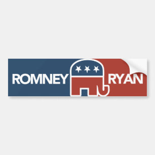 Mitt Romney Ryan Elephant Bumper Sticker
