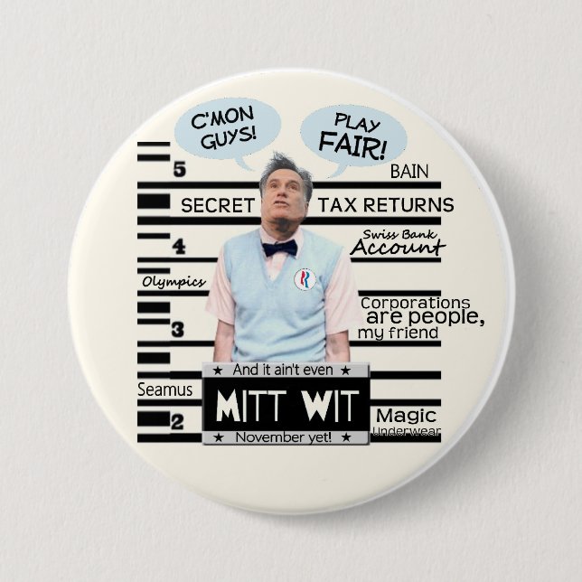 Mitt Wit 7.5 Cm Round Badge (Front)