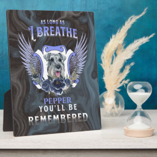 Mittelschnauzer As Long As I Breath Memorial  Plaque