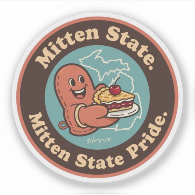 Mitten State Pride_ Michigan Vintage Artwork (Front)