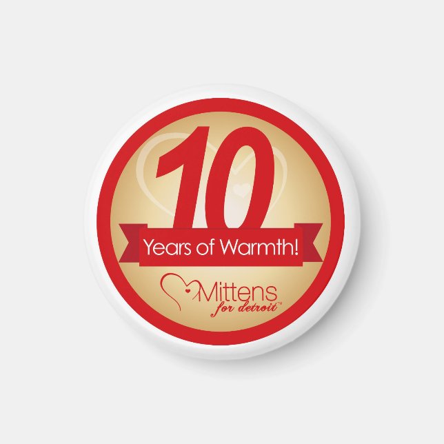 Mittens for Detroit 2" Round Magnet (Front)