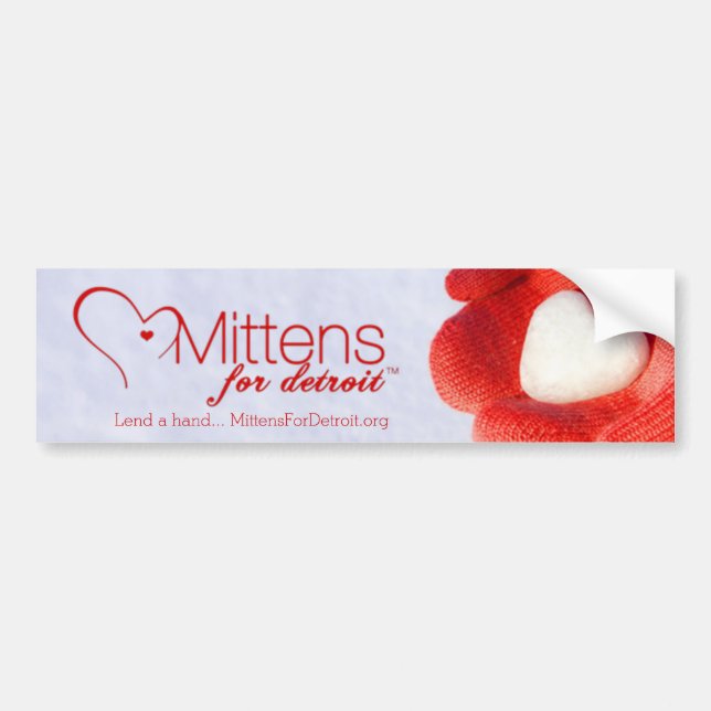 Mittens for Detroit Bumper Sticker (Front)