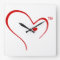Mittens for Detroit Heart Logo Round Wall Clock