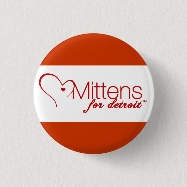 Mittens for Detroit Pinback Button (Front)