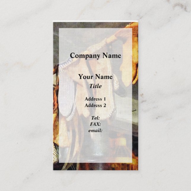 Mittens in General Store Business Card (Front)