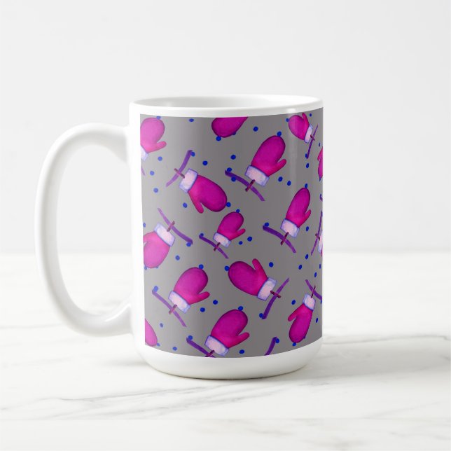 Mittens retro_gray coffee mug (Left)