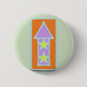 MITTENS -  ROCKET 6 CM ROUND BADGE