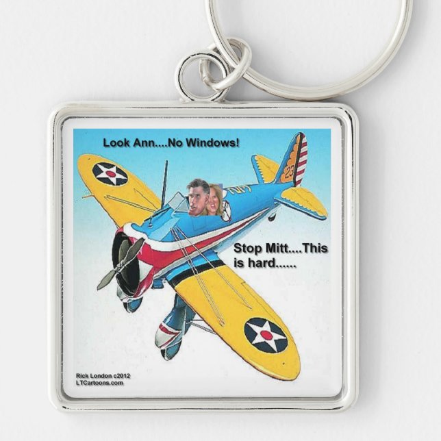 Mitts Windowless Aeroplane Funny Gifts & Tees Key Ring (Front)